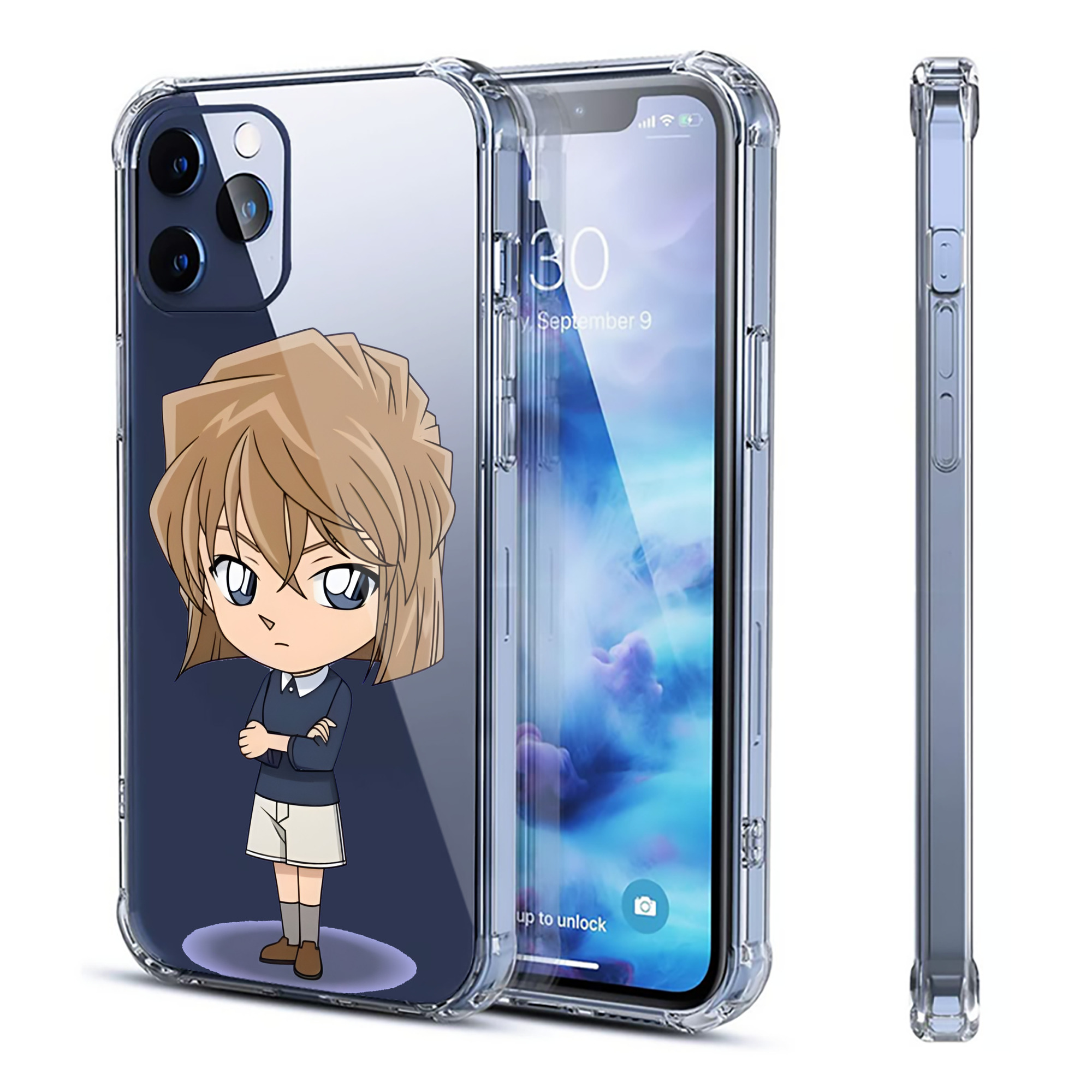 （画像用） 名探偵コナン 灰原 哀 はいばら あい Detective Conan Anita Hailey、Vi Graythorn Haibara Ai 【iPhone 12シリーズ対応】透明スマホケース（クリアソフトケース）